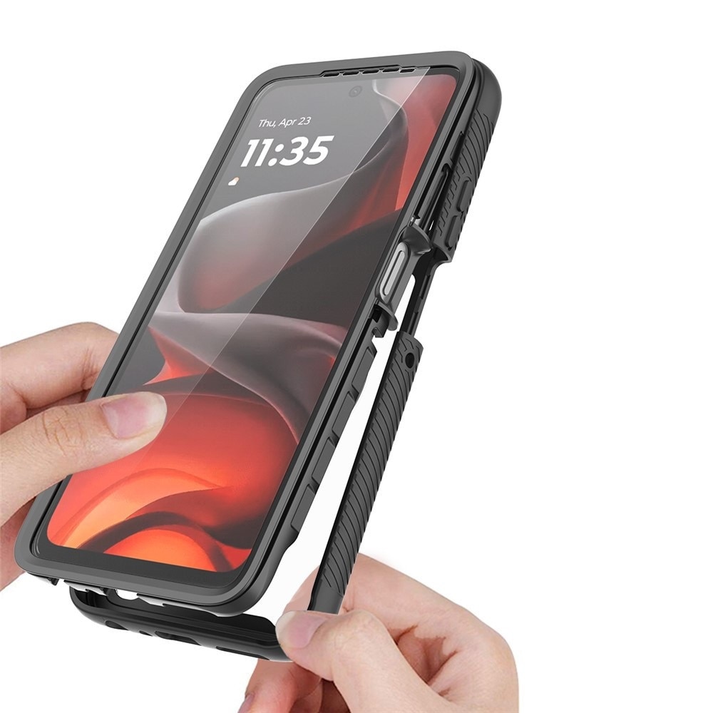 Husa telefon ERBORD pentru Motorola Moto G86 5G, shockproof, cu folie, neagra
