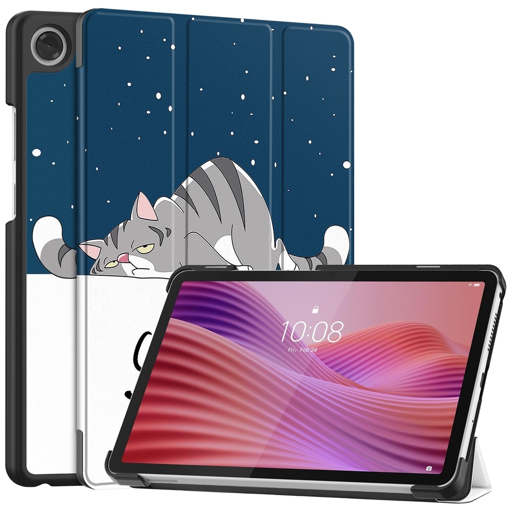 Husa tableta Lenovo Tab One, Smartcase, design cu imprimeu, material PU si PC, suport pliabil, 8,7"