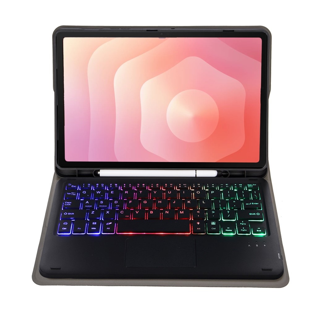 Husa tableta 2in1 cu tastatura iluminata, XGSM, Bluetooth si touchpad pentru Samsung Galaxy Tab S11, negru