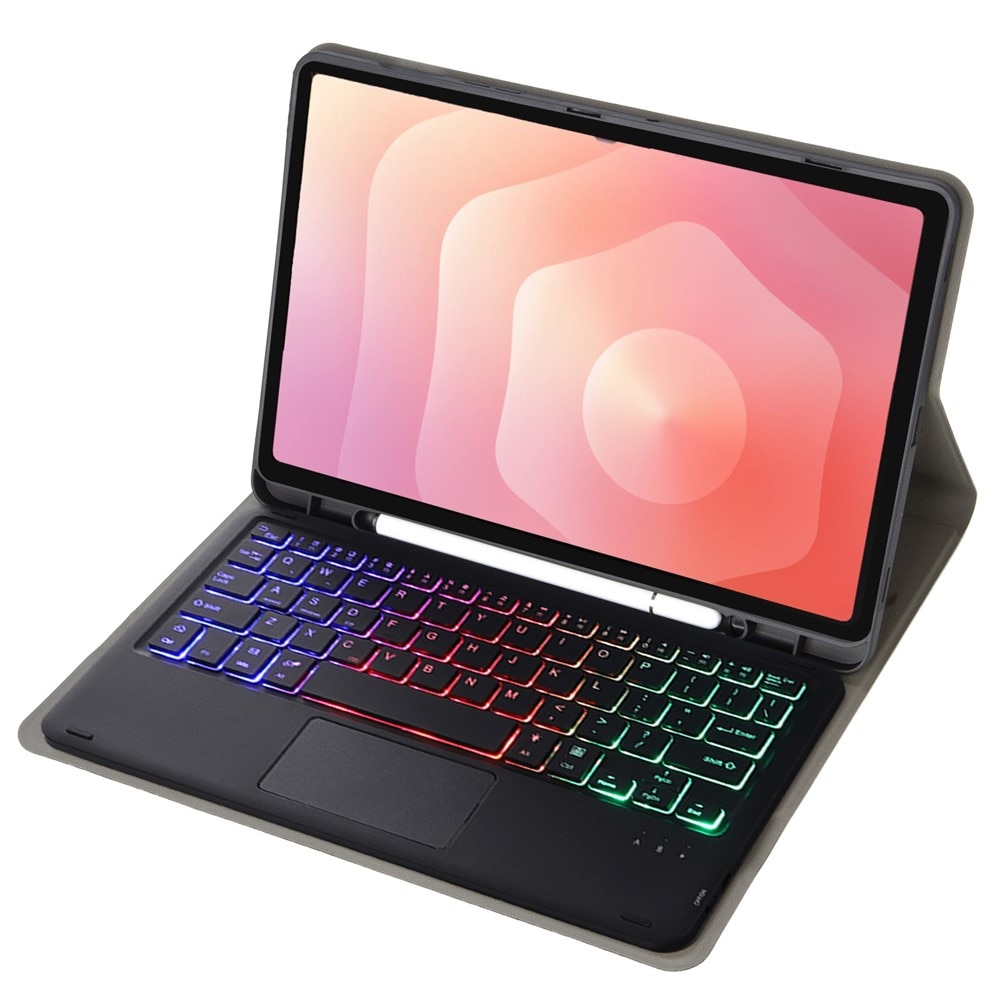 Husa tableta 2in1 cu tastatura iluminata, XGSM, Bluetooth si touchpad pentru Samsung Galaxy Tab S11, negru