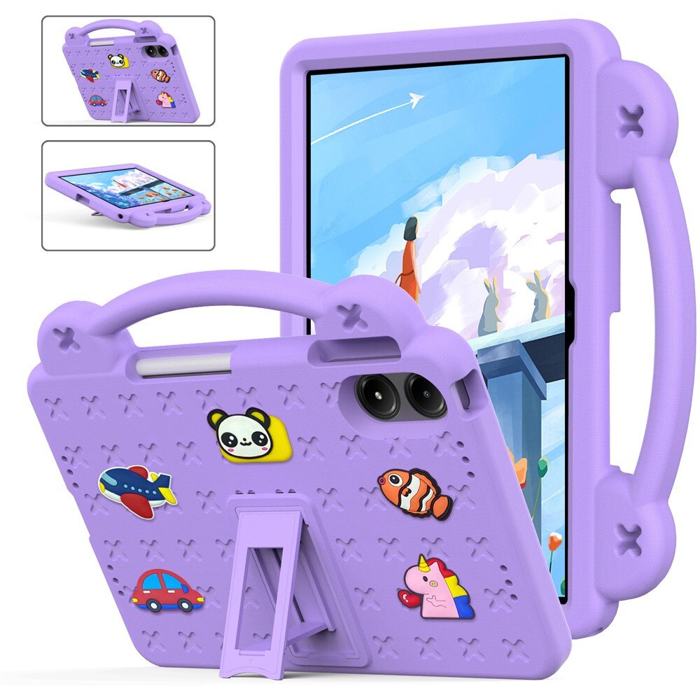 Husa tableta XGSM pentru Xiaomi Redmi Pad 2 Pro, modele vesele, violet, cu suport