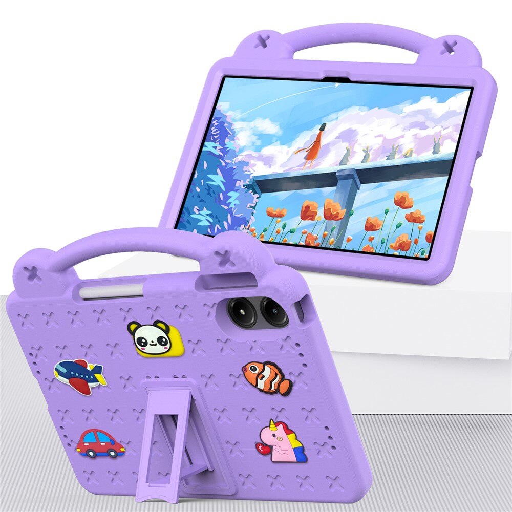 Husa tableta XGSM pentru Xiaomi Redmi Pad 2 Pro, modele vesele, violet, cu suport