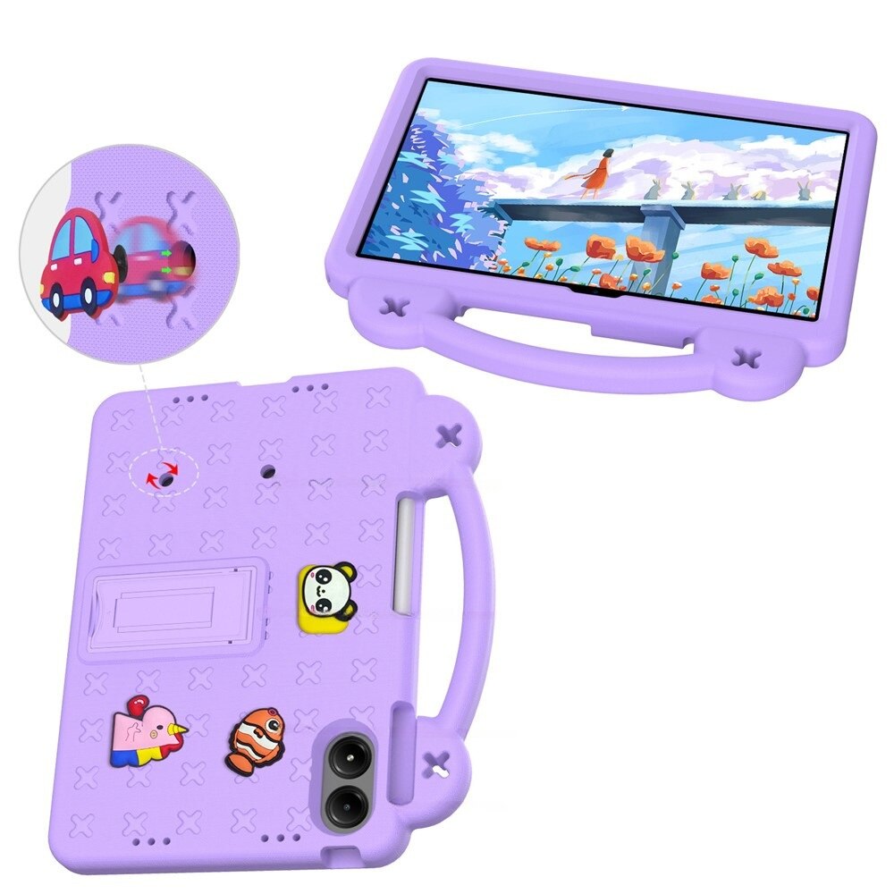 Husa tableta XGSM pentru Xiaomi Redmi Pad 2 Pro, modele vesele, violet, cu suport