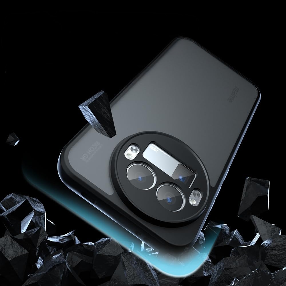 Husa telefon XGSM Fusion Hybrid pentru Realme GT 8 Pro, mata, neagra, protectie hibrida PC + TPU, acces facil la porturi