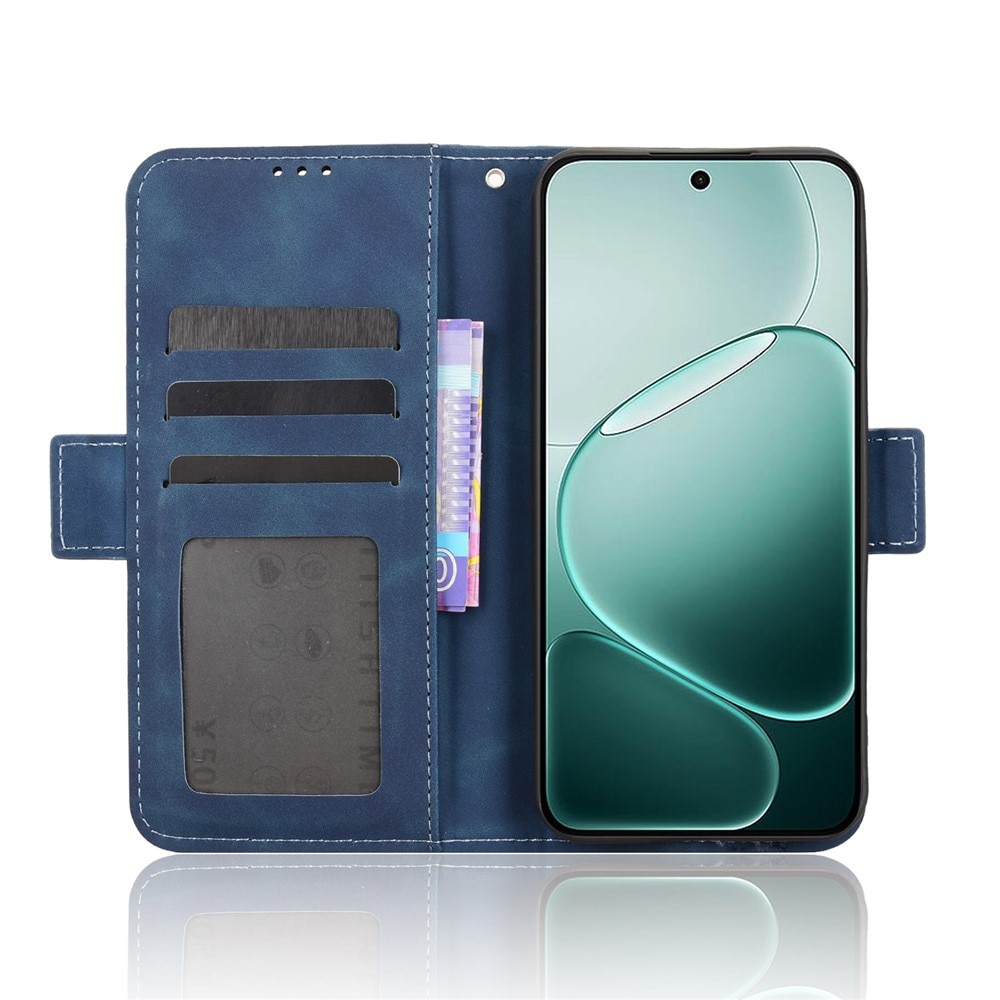 Husa flip pentru Oppo A6 Pro 5G, slot pentru card, albastru