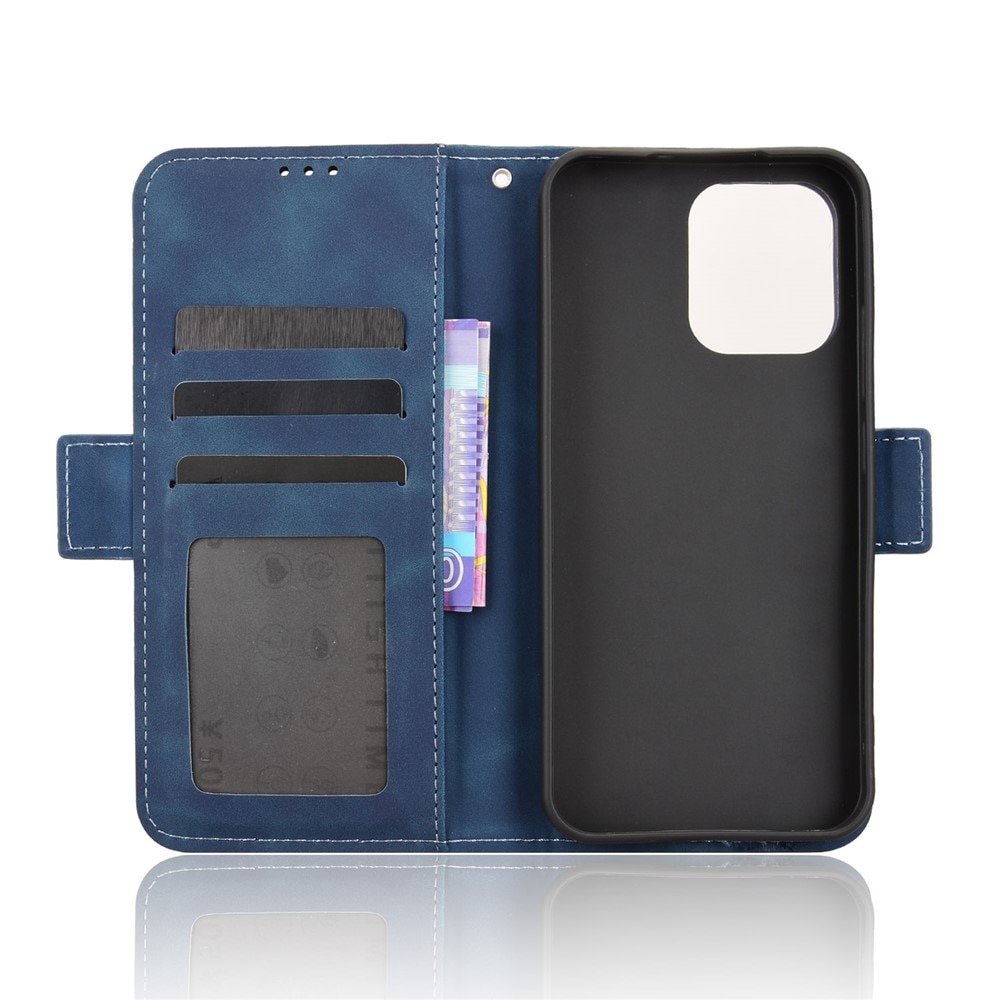 Husa flip pentru Oppo A6 Pro 5G, slot pentru card, albastru