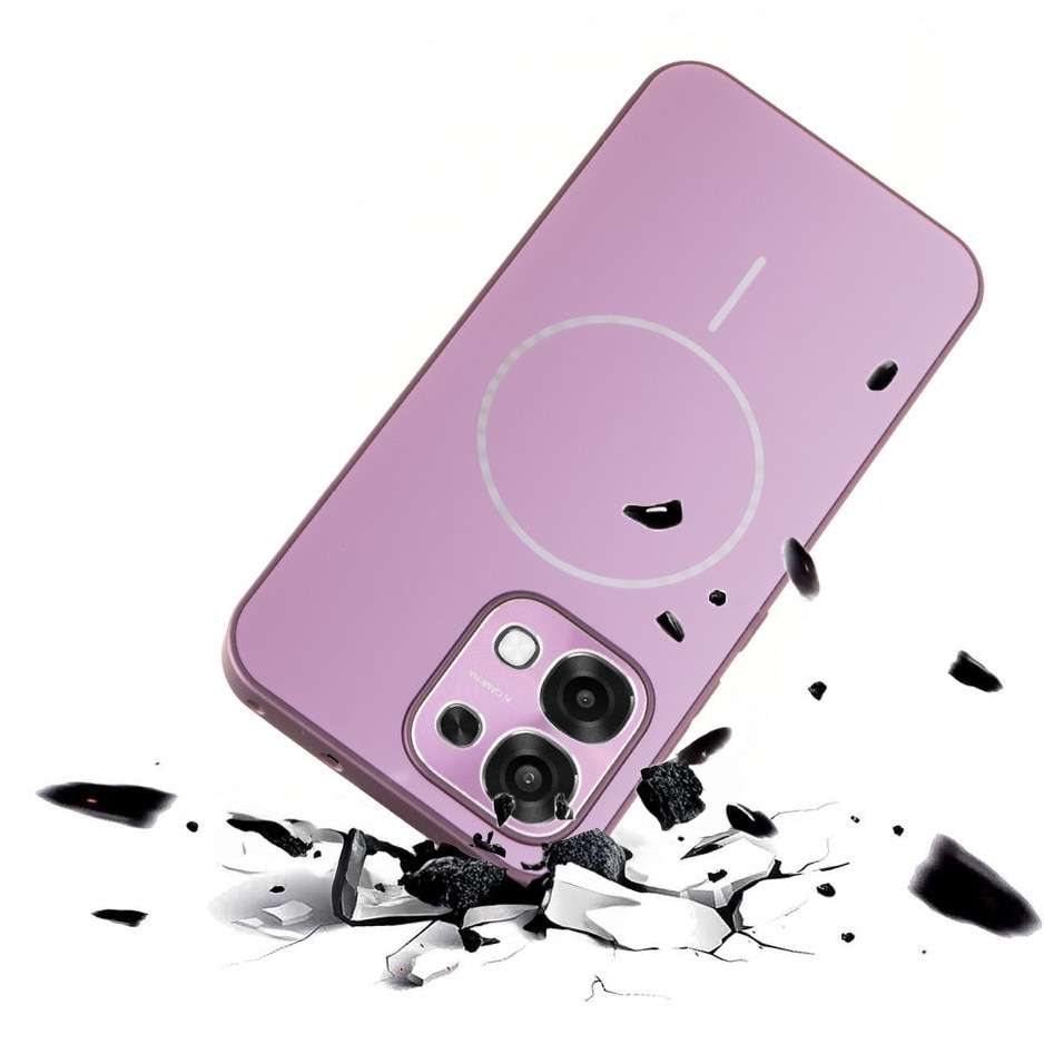 Husa telefon Oppo A6 Pro 5G, roz, compatibila cu MagSafe, protectie sporita, design elegant