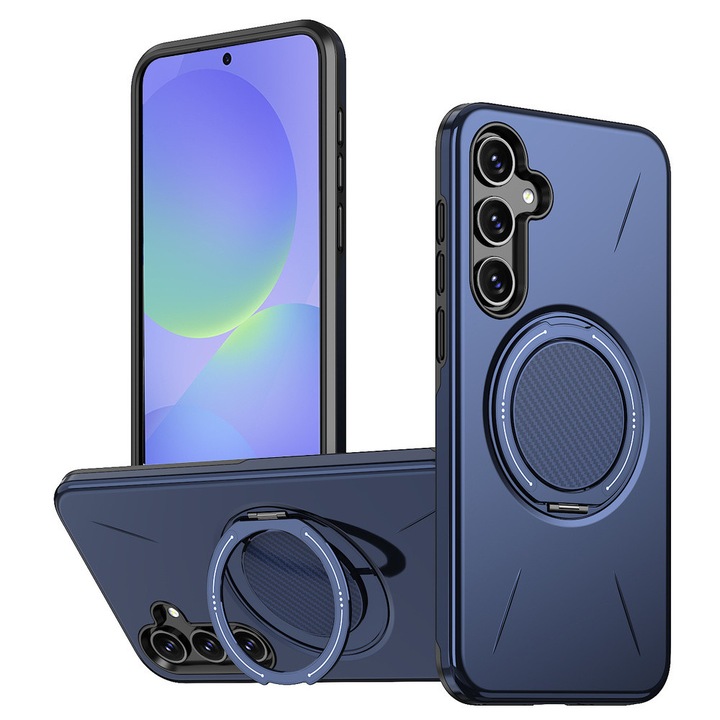 Husa pentru Samsung Galaxy A37 5G, cu suport, pentru MagSafe, albastru