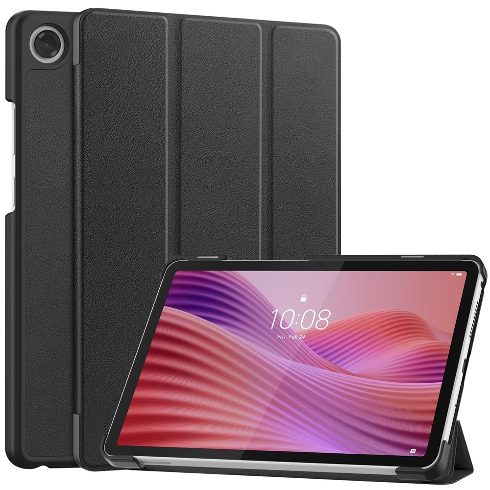 Husa tableta XGSM pentru Lenovo Tab One, neagra, cu functie de suport, material PU si PC