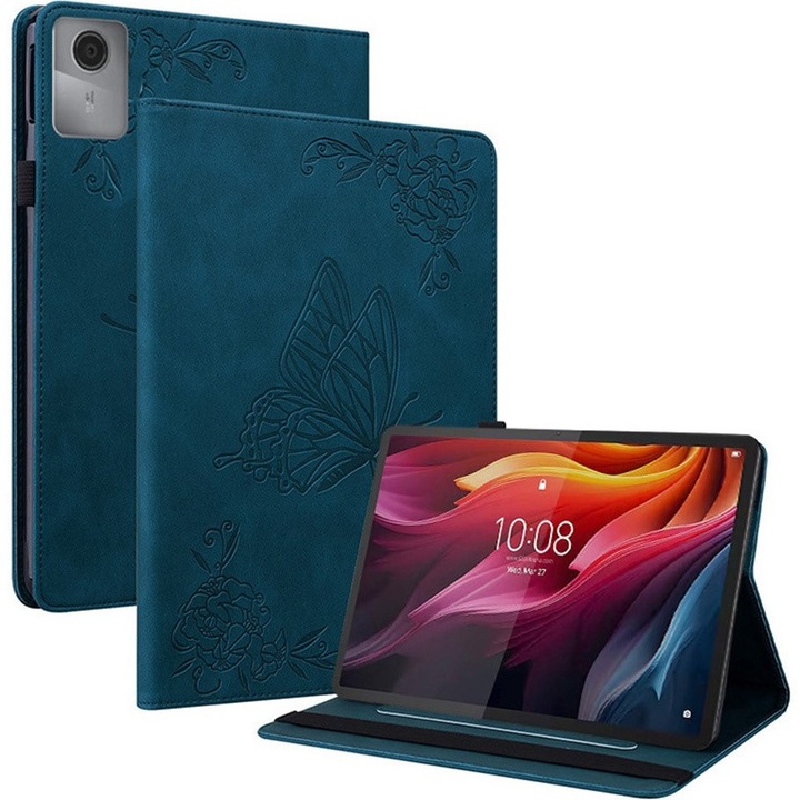 Husa pentru Lenovo Idea Tab 11" / Tab K11 11" (a 2-a generatie), Fluture, albastru
