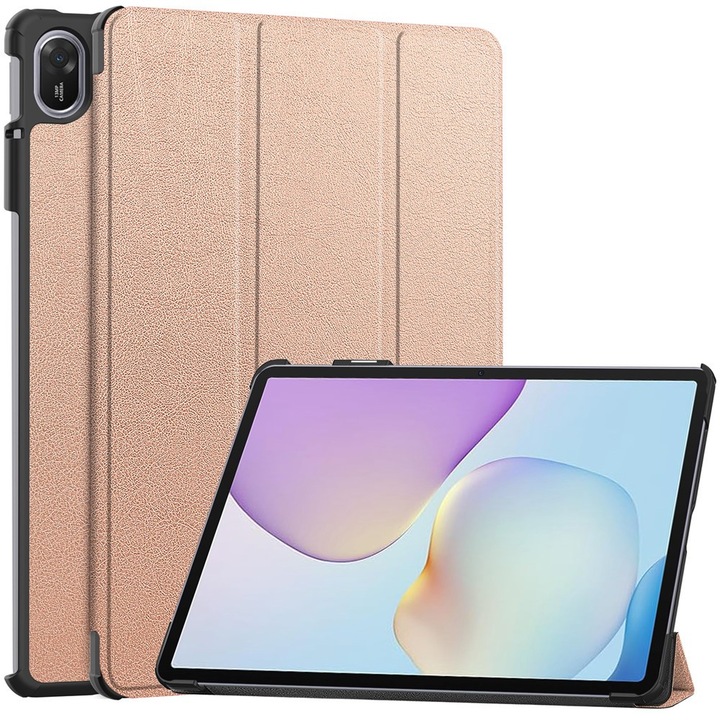 Husa tableta Smartcase pentru Huawei MatePad 11.5 2025, roz gold, tri-fold, protectie 360