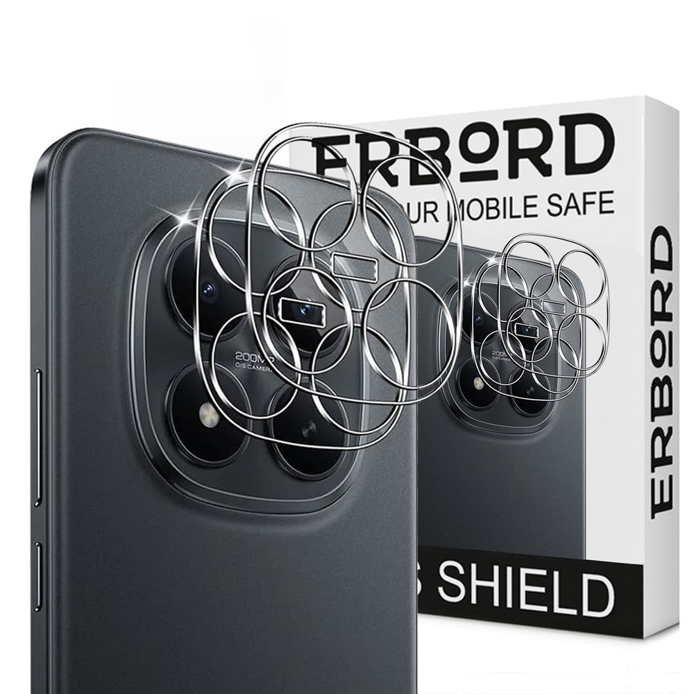 2x Folii de protectie ERBORD pentru camera Xiaomi Redmi Note 15 Pro Plus 5G / Poco M8 Pro 5G, transparent