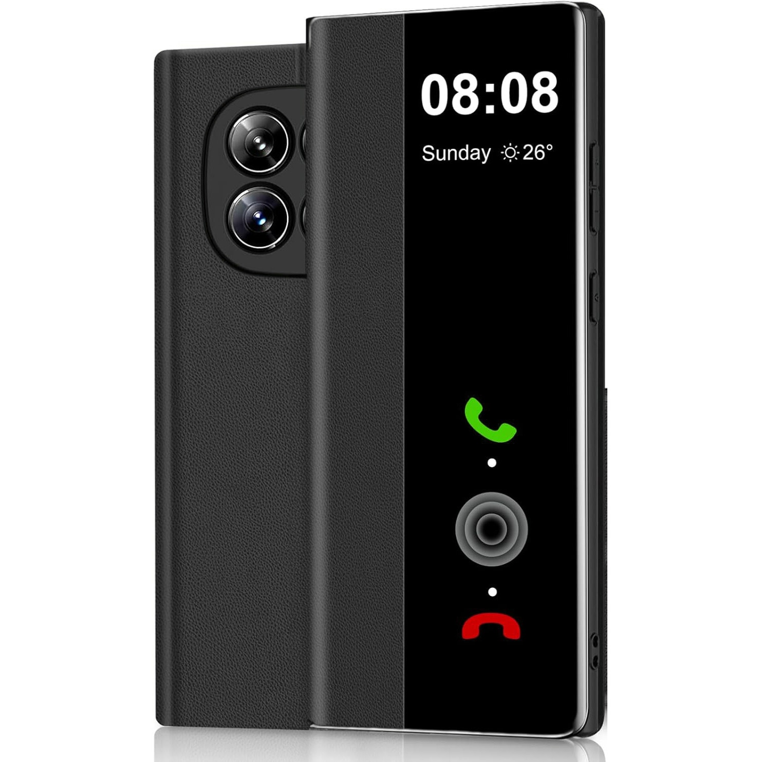 Husa telefon XGSM pentru Xiaomi Redmi Note 15 5G / Poco M8 5G, Side View, neagra, deschidere laterala, ecologica