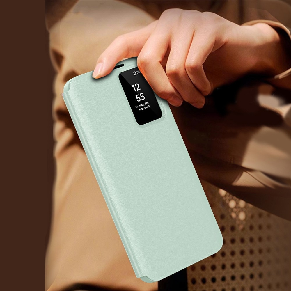 Husa pentru Samsung Galaxy S26 Ultra, Smart View Wallet, verde