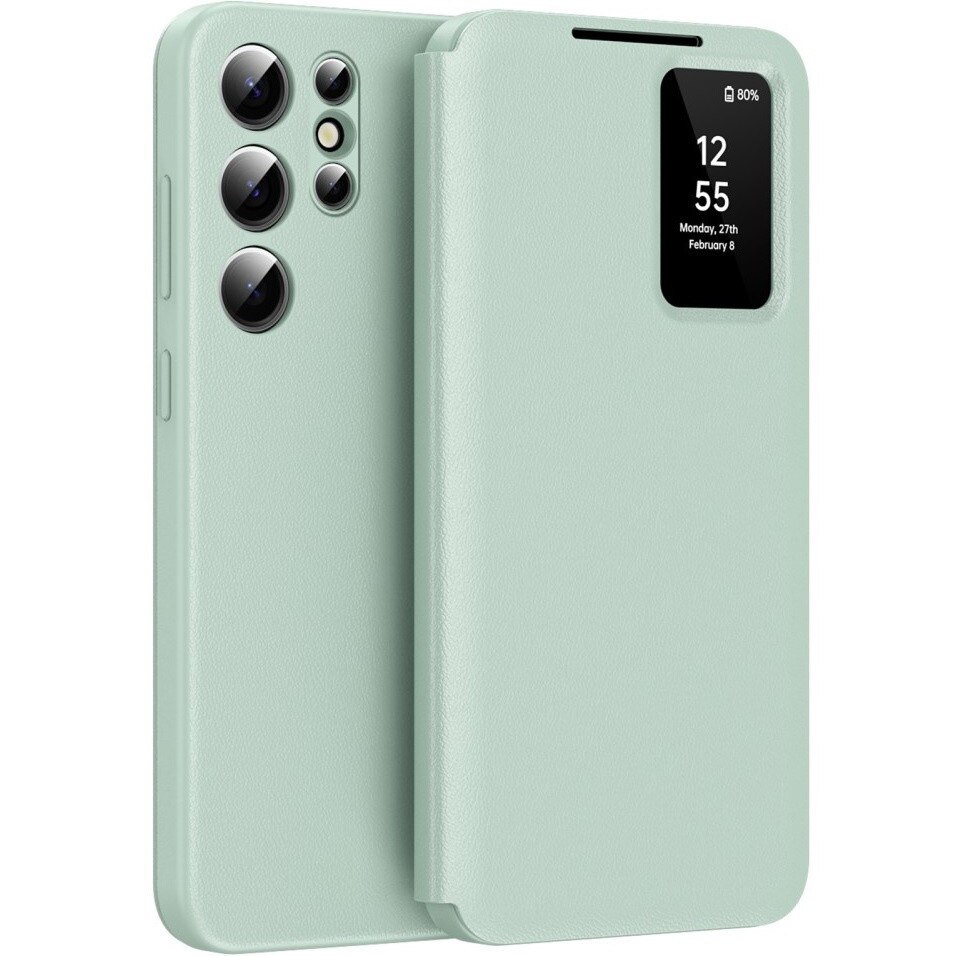 Husa pentru Samsung Galaxy S26 Ultra, Smart View Wallet, verde