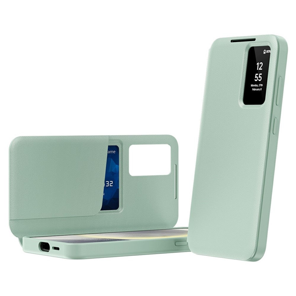 Husa pentru Samsung Galaxy S26 Ultra, Smart View Wallet, verde
