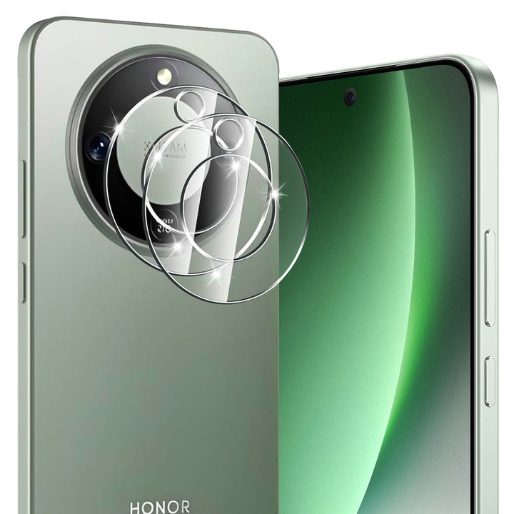 Set 2x Folii protectie ERBORD pentru aparat Honor Magic 8 Lite, transparent, 9H, usor de montat