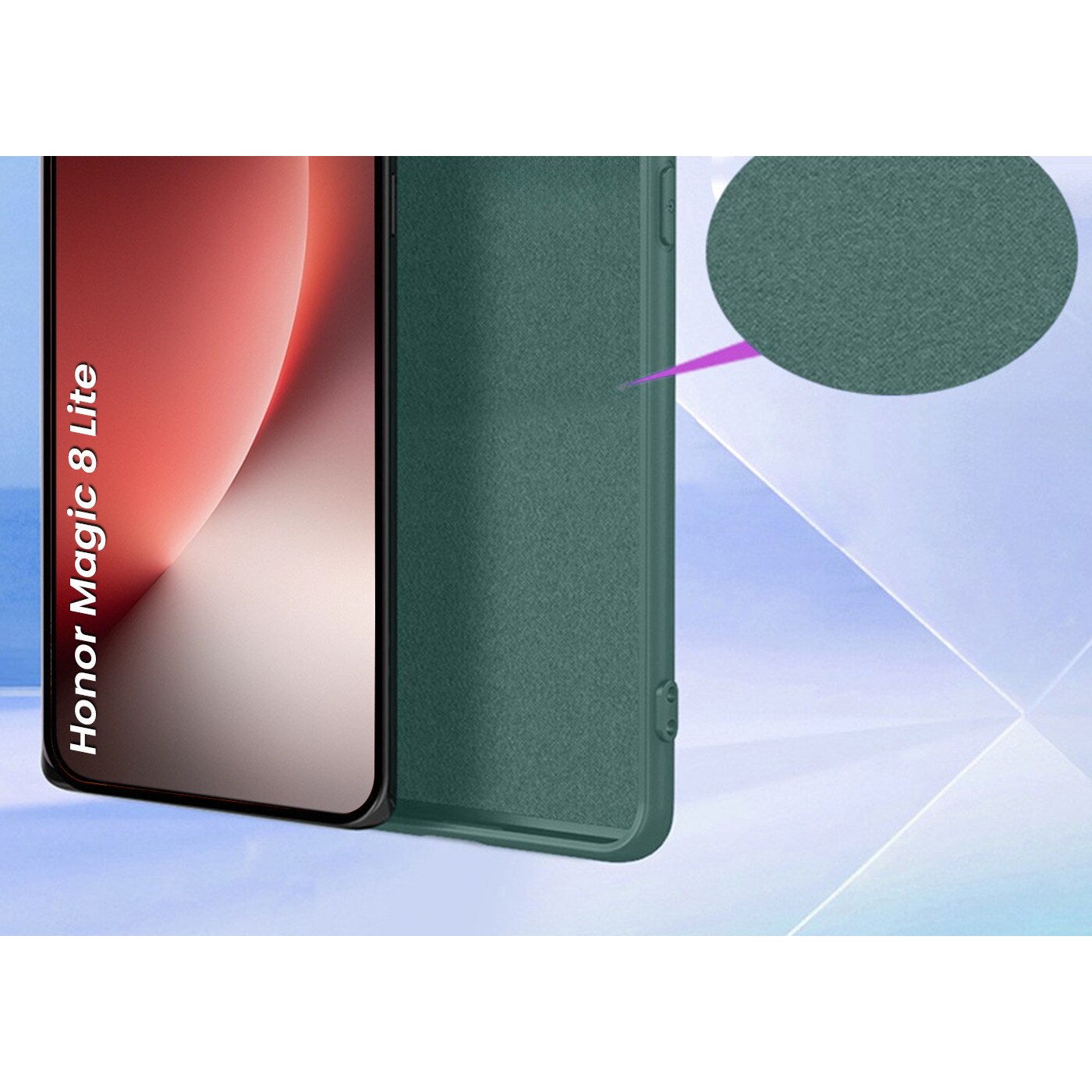 Husa pentru Honor Magic 8 Lite, Silicone Lite, verde