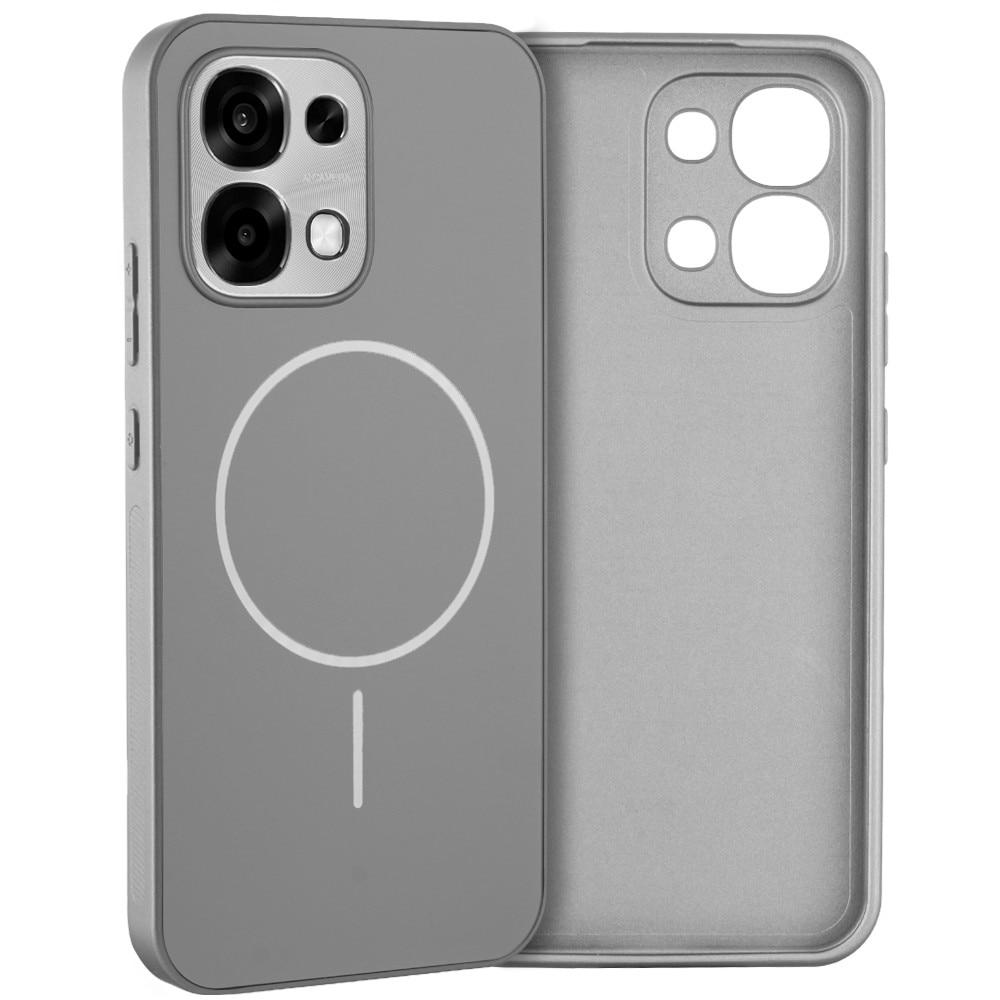 Husa telefon Oppo A6 Pro 5G, XGSM, tytan gri, compatibila cu MagSafe