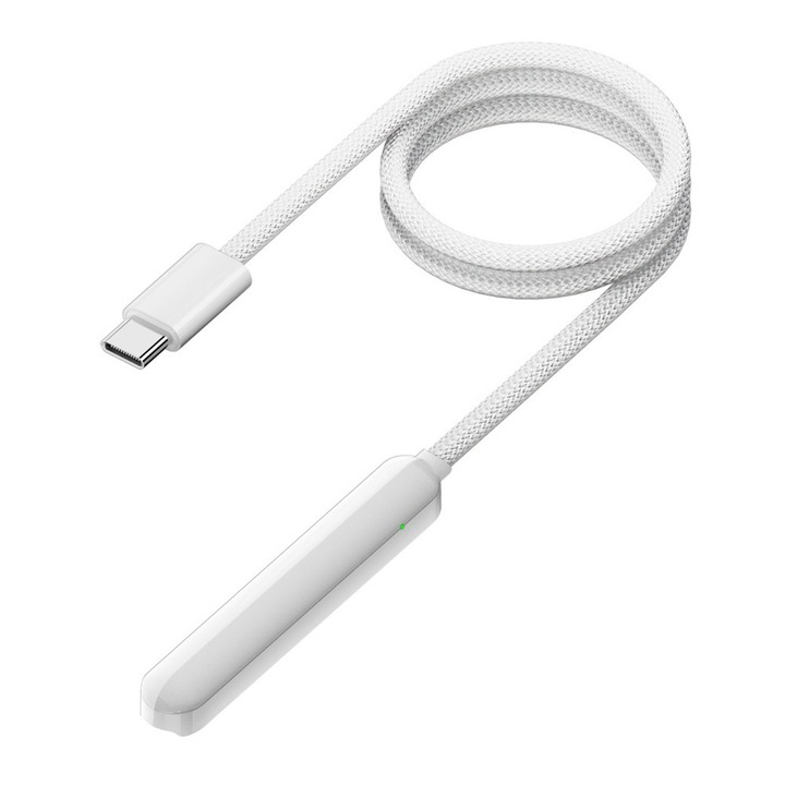 Cablu de incarcare magnetic, Erbord, USB-C, pentru Apple Pencil (2. gen.), 0,5 m, alb
