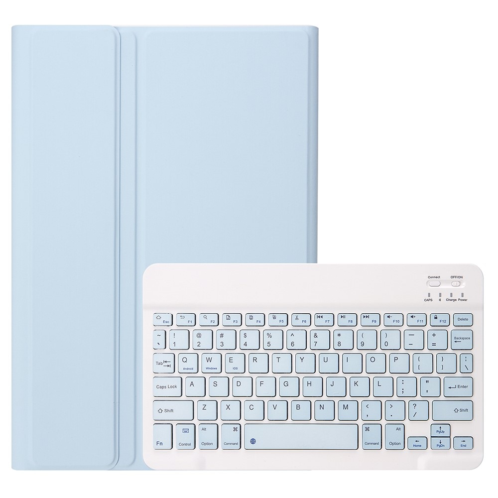 Etui cu tastatura pentru tableta XGSM, 2 in 1, usor, cu inchidere magnetica, albastru deschis, pentru iPad Air 11" 2025/2024
