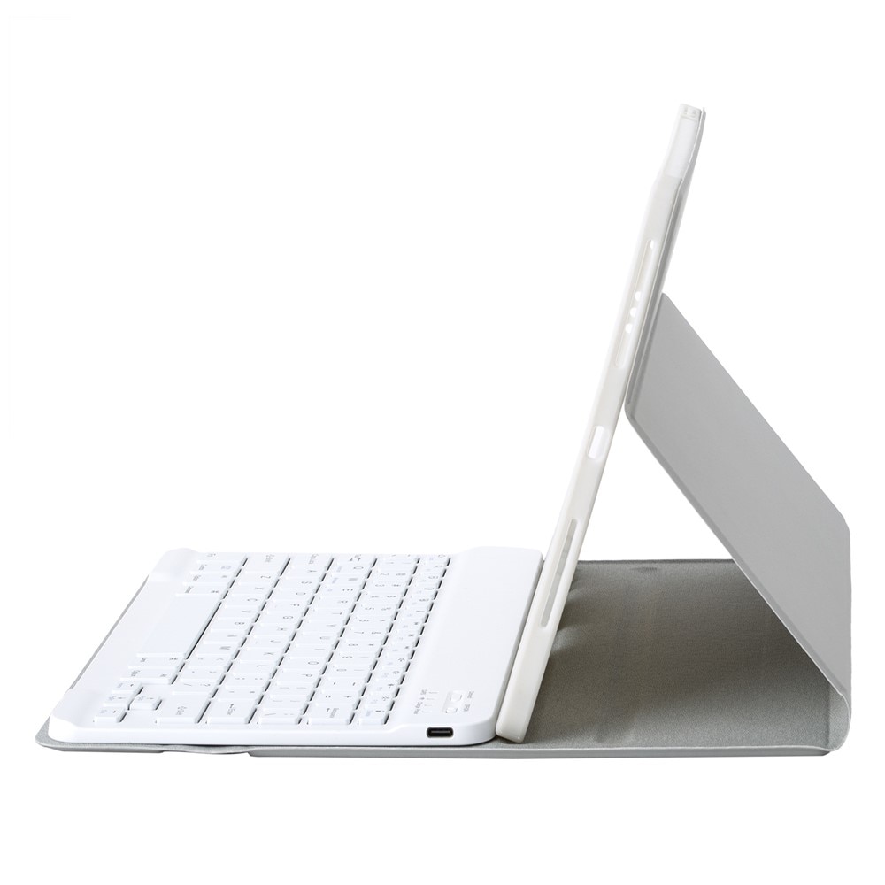 Husa cu tastatura pentru Samsung Galaxy Tab S11, XGSM, slot pentru stylus, din piele, gri, model A730B