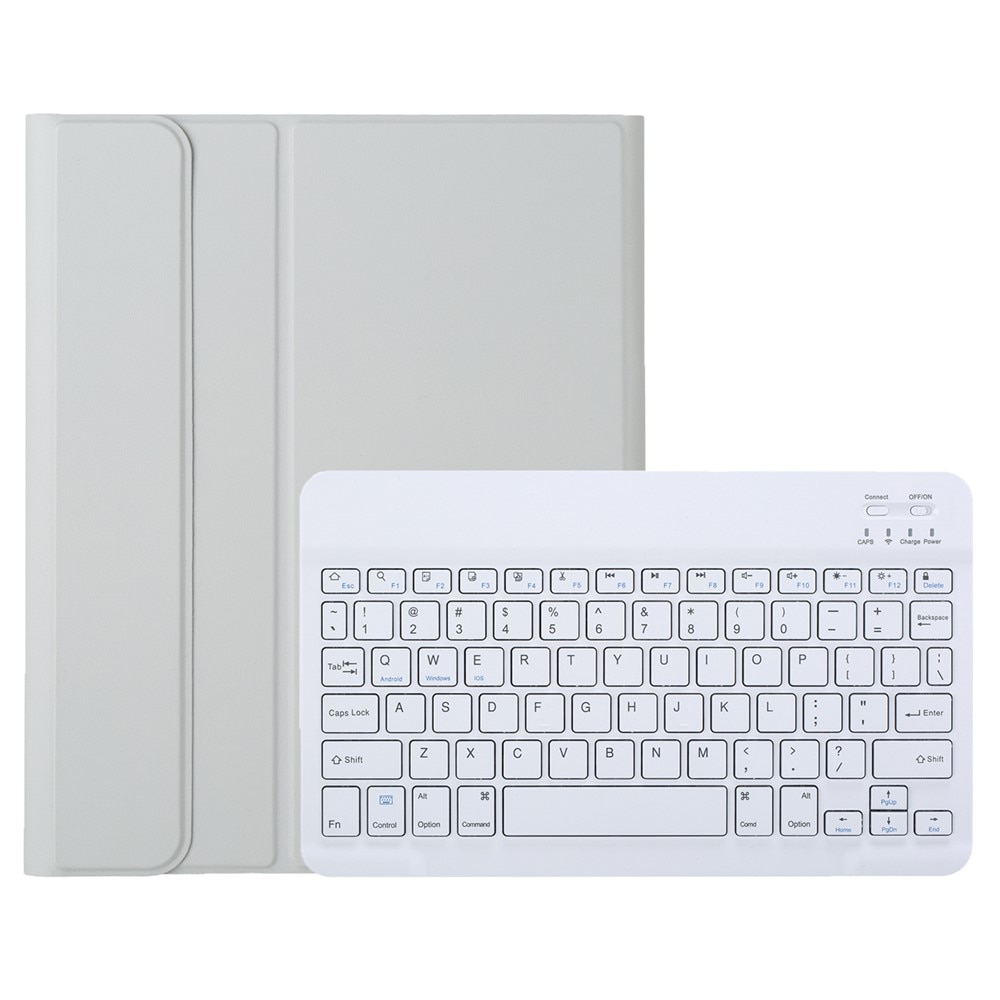 Husa cu tastatura pentru Samsung Galaxy Tab S11, XGSM, slot pentru stylus, din piele, gri, model A730B