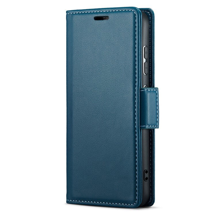 Husa pentru Xiaomi Poco F8 Ultra, ERBORD Glossy Litchi, portofel cu clapeta, albastru