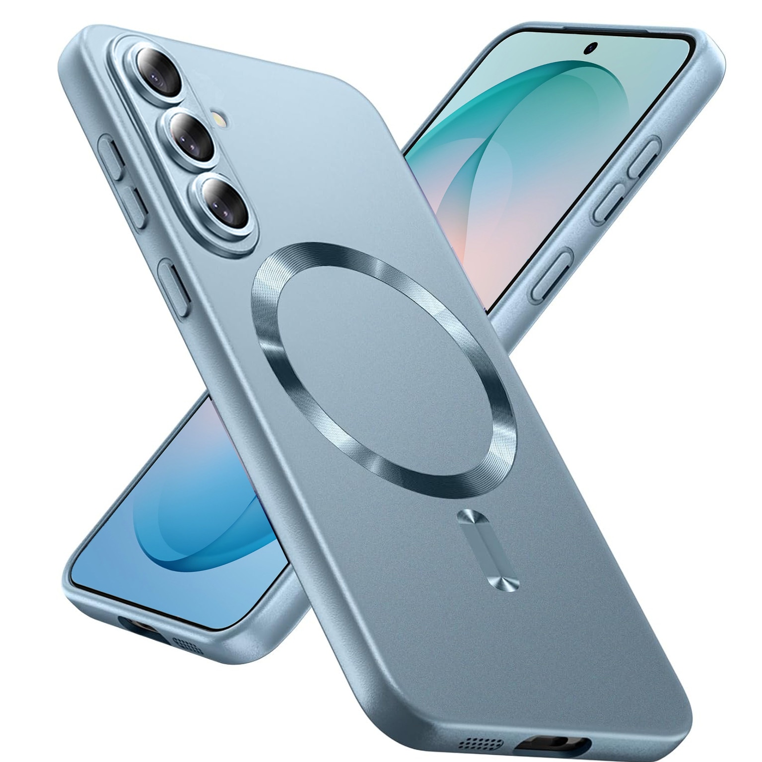 Husa pentru Samsung Galaxy S26, ColorMag, compatibila MagSafe, albastru