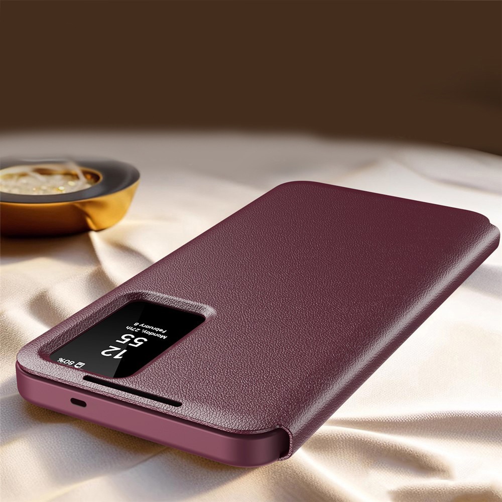 Husa pentru Samsung Galaxy S26, Smart View Wallet, bordo