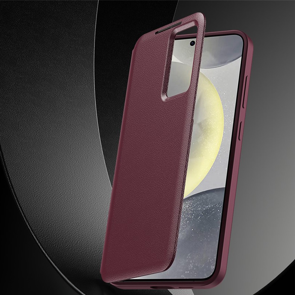 Husa pentru Samsung Galaxy S26, Smart View Wallet, bordo