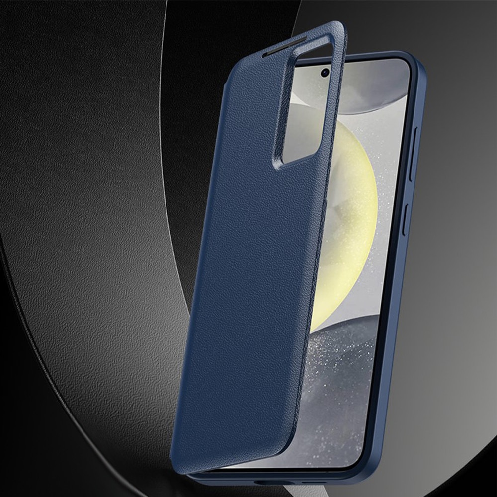 Husa pentru Samsung Galaxy S26 Ultra, Smart View Wallet, granat, functie suport, material PC si piele PU