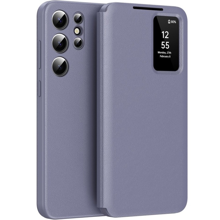 Husa pentru Samsung Galaxy S26 Ultra, Smart View Wallet, violet