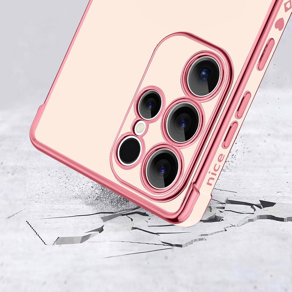 Husa pentru Samsung Galaxy S26 Ultra, Electro heart, roz rose gold