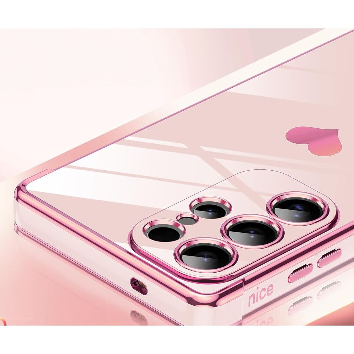 Husa pentru Samsung Galaxy S26 Ultra, Electro heart, roz rose gold