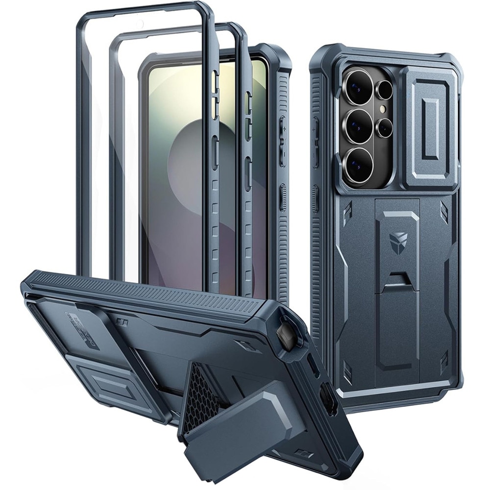 Etui pancerne Dexnor Full Body (Two Frames) pentru Samsung Galaxy S26 Ultra, 360° protectie, albastru