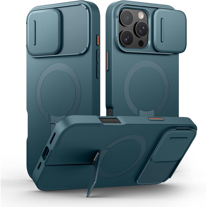 Husa pentru iPhone 16 Pro Max, Suritch rezistenta la socuri, pentru MagSafe, verde inchis