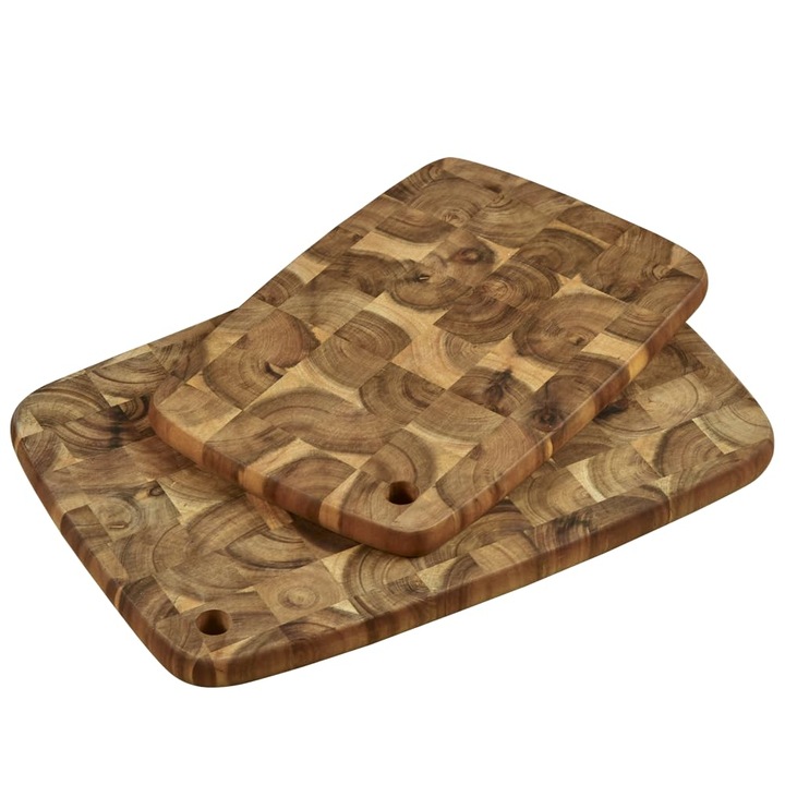 Set de tocătoare Kesper, lemn de salcâm, 40x28x2cm și 32x22x2cm, maro