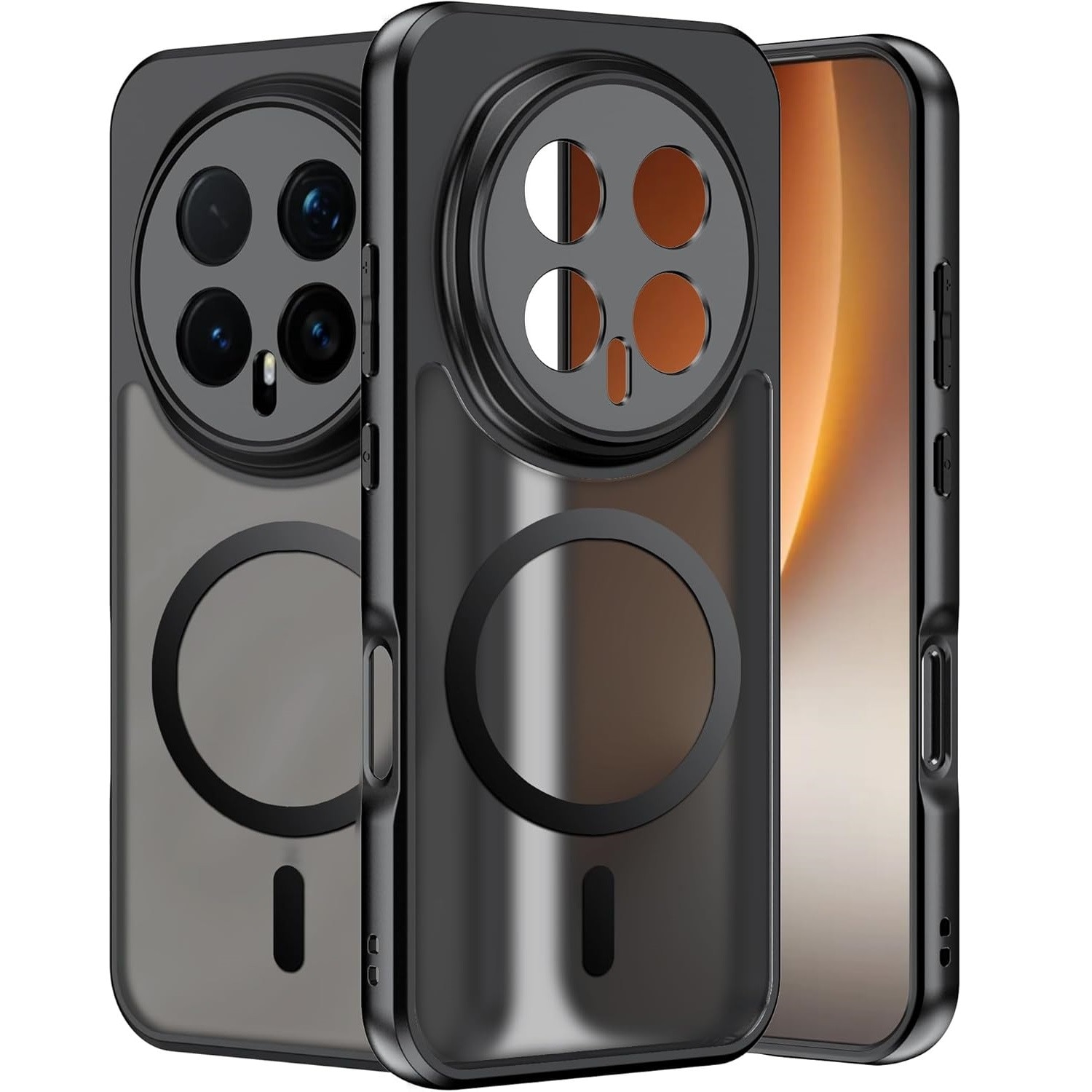 Husa pentru Honor Magic 8 Pro, pentru MagSafe, carcasa mata ERBORD, neagra