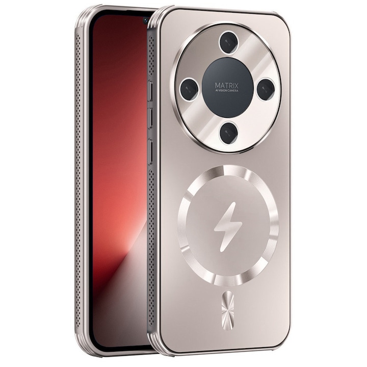 Husa telefon Honor Magic 8 Lite, tytan aurie, compatibila MagSafe, protectie sporita, design elegant