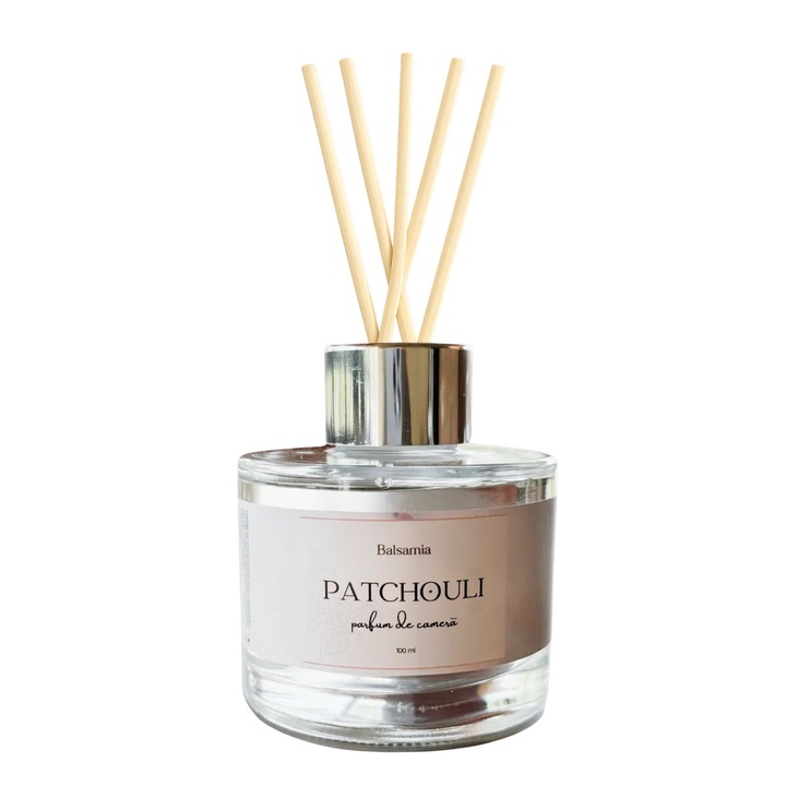 Odorizant camera Balsamia Patchouli, note de lavandă și mosc, 100 ml