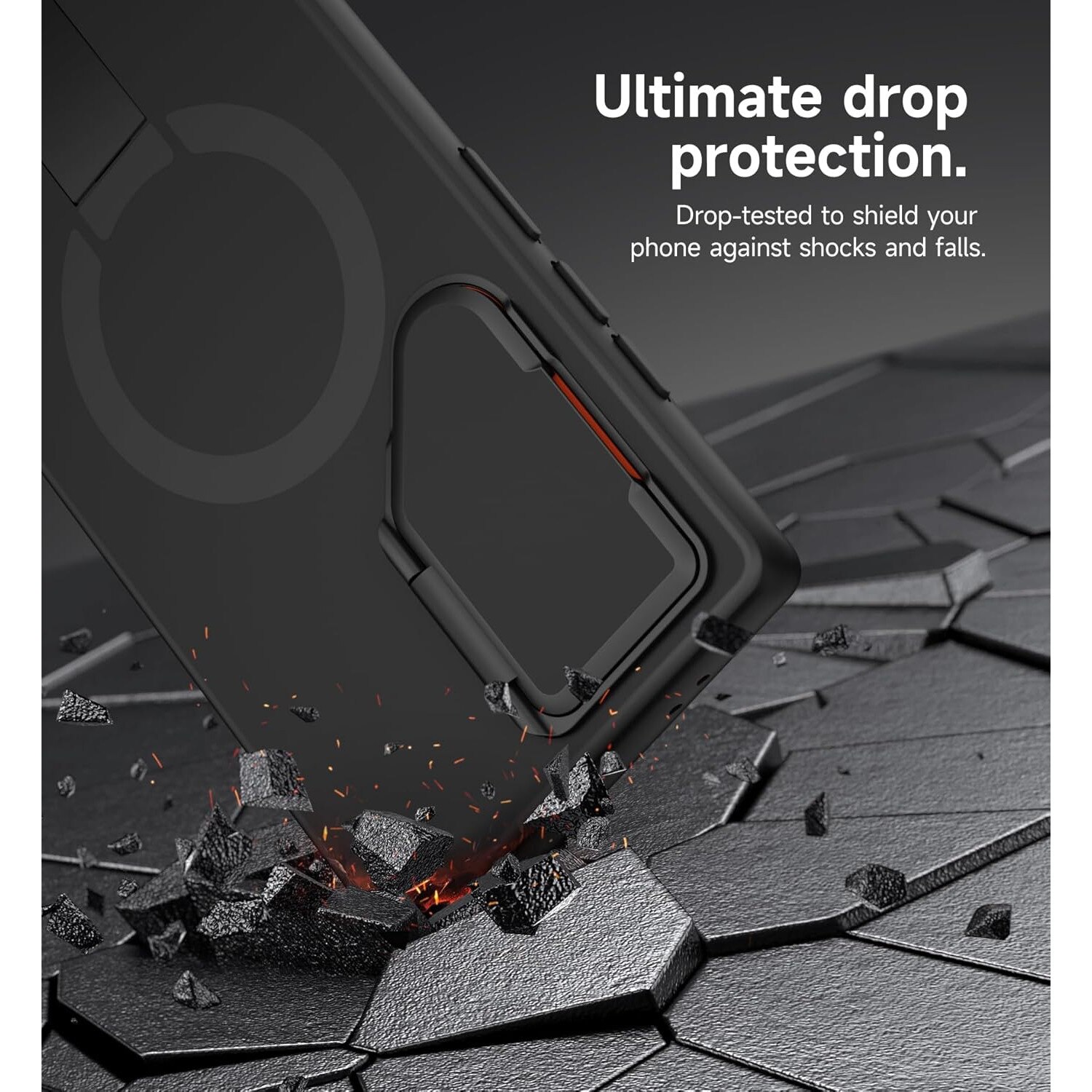 Husa pentru Samsung Galaxy S24 Ultra, Suritch rezistenta la socuri, pentru MagSafe, neagra