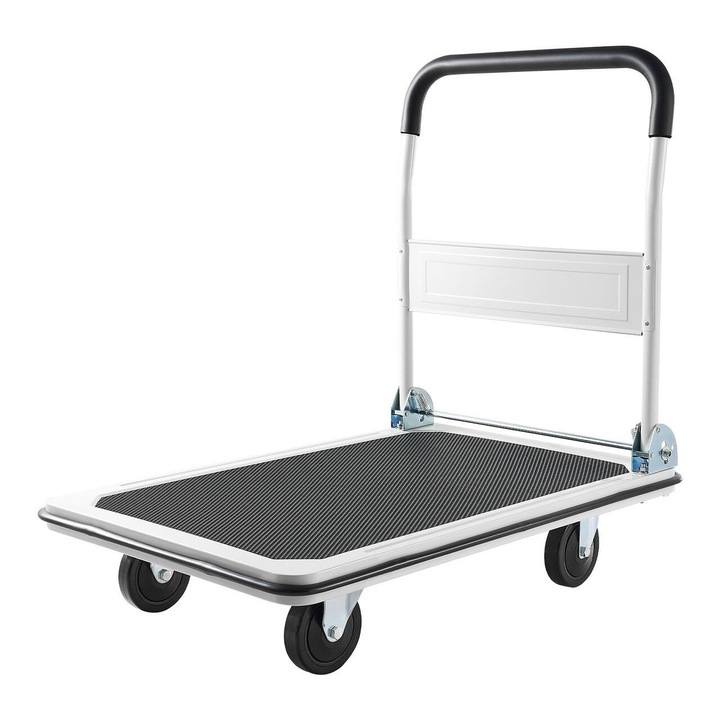 Carucior cu platforma pliabil, Roti pivotante, Capacitate max 300 kg ...