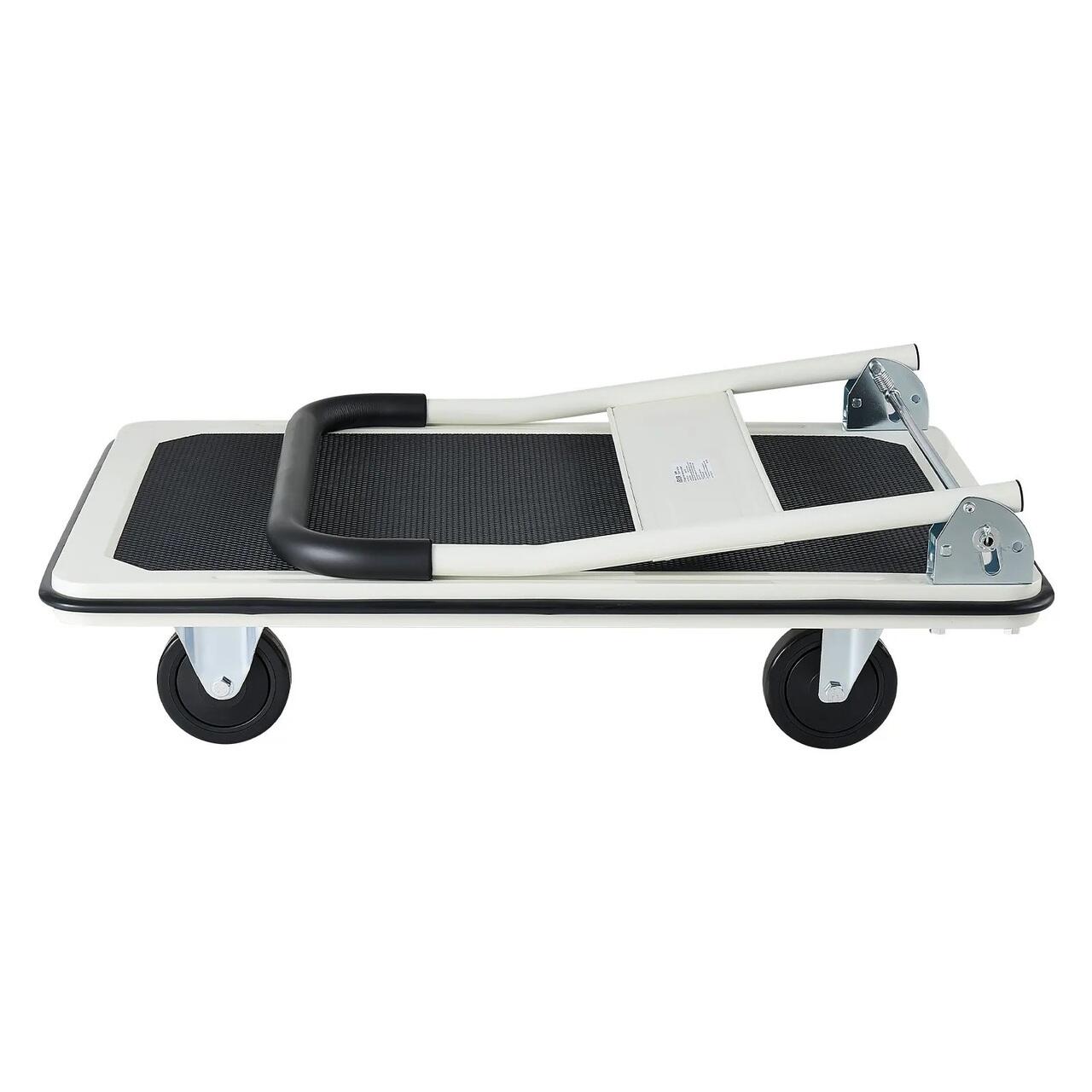 Carucior cu platforma pliabil, Roti pivotante, Capacitate max 300 kg ...