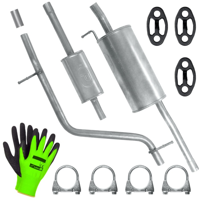 Set sistem de evacuare Polmostrow pentru Dacia Logan 1 I 1.4/1.6 Kombi, elemente montaj incluse, 2007-2013