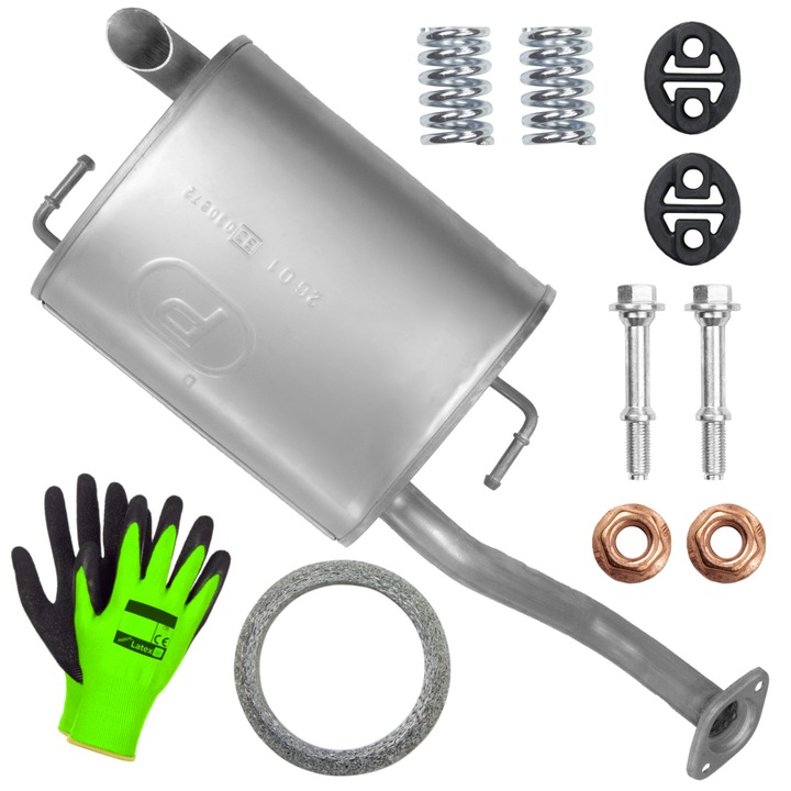 POLMOSTRÓW hátsó kipufogódob Toyota Corolla 9 IX E12 04-06 1.4 D-4D 1.4 1.6 Hatchback