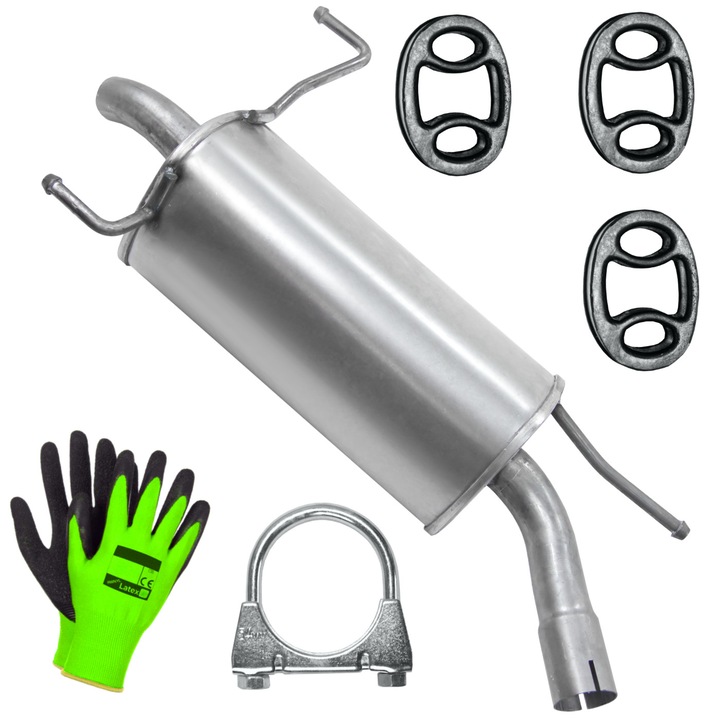 Tarie de evacuare Polmostrow, set complet, Opel Corsa 3 III C, 1.2-1.4, elemente de montaj incluse, rezistenta la coroziune, dimensiuni variate