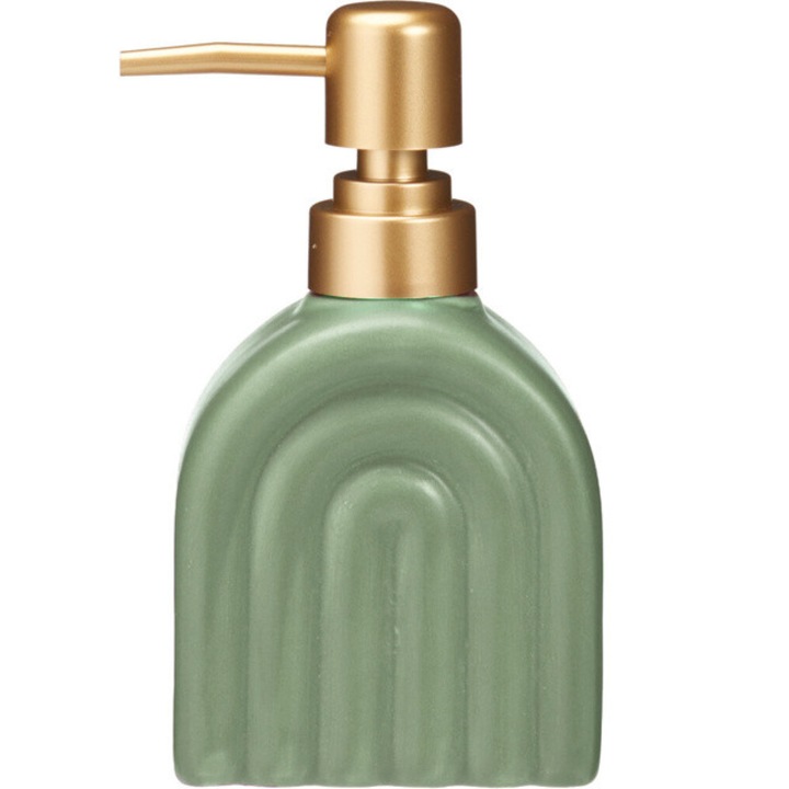 Dispenser de sapun ceramic BOGEN, 320 ml, verde - verde