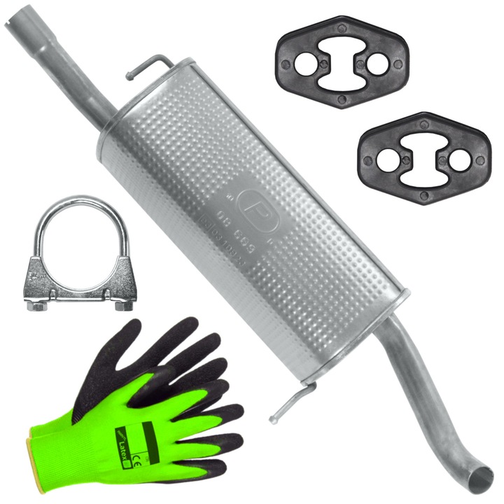 Kipufogócső Polmostrow, teljes készlet, Ford Fusion I MK1, 1.6, rögzítőelemekkel együtt, véletlenszerű szín