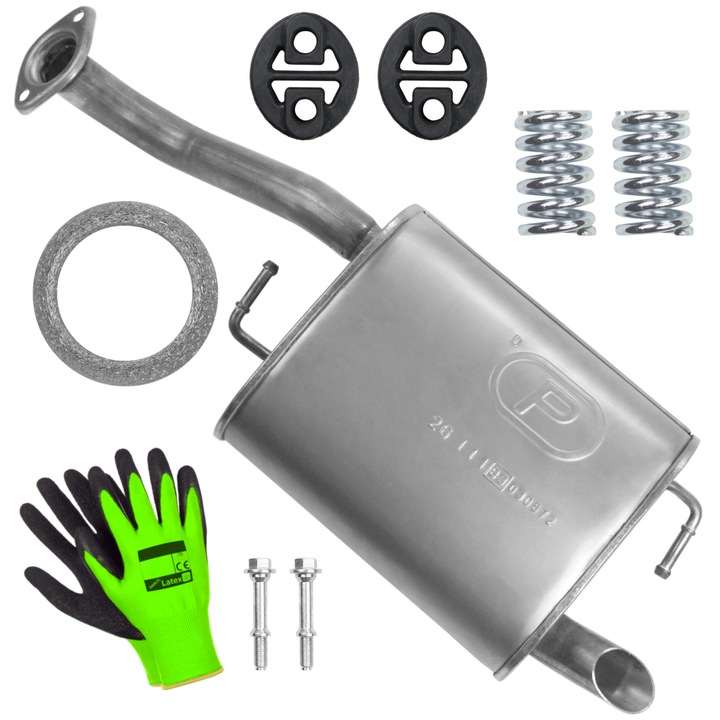 Hátsó kipufogódob Toyota Corolla 9 IX E12 02-07 1.4 1.6 Hatchback